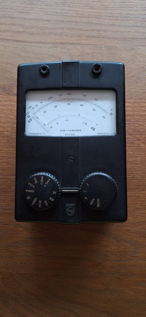 Vintage Philips Multimeter Technische dienst, Ophalen of Verzenden, Gebruikt, Multimeter