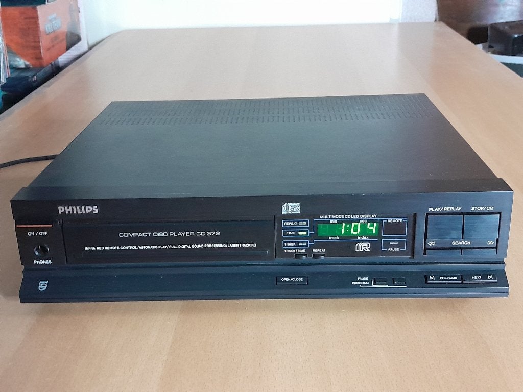 Vintage Philips CD-speler model CD372 ( TDA 1541 ) lezen!, Audio, Tv en Foto, Cd-spelers, Ophalen, Gebruikt, Philips