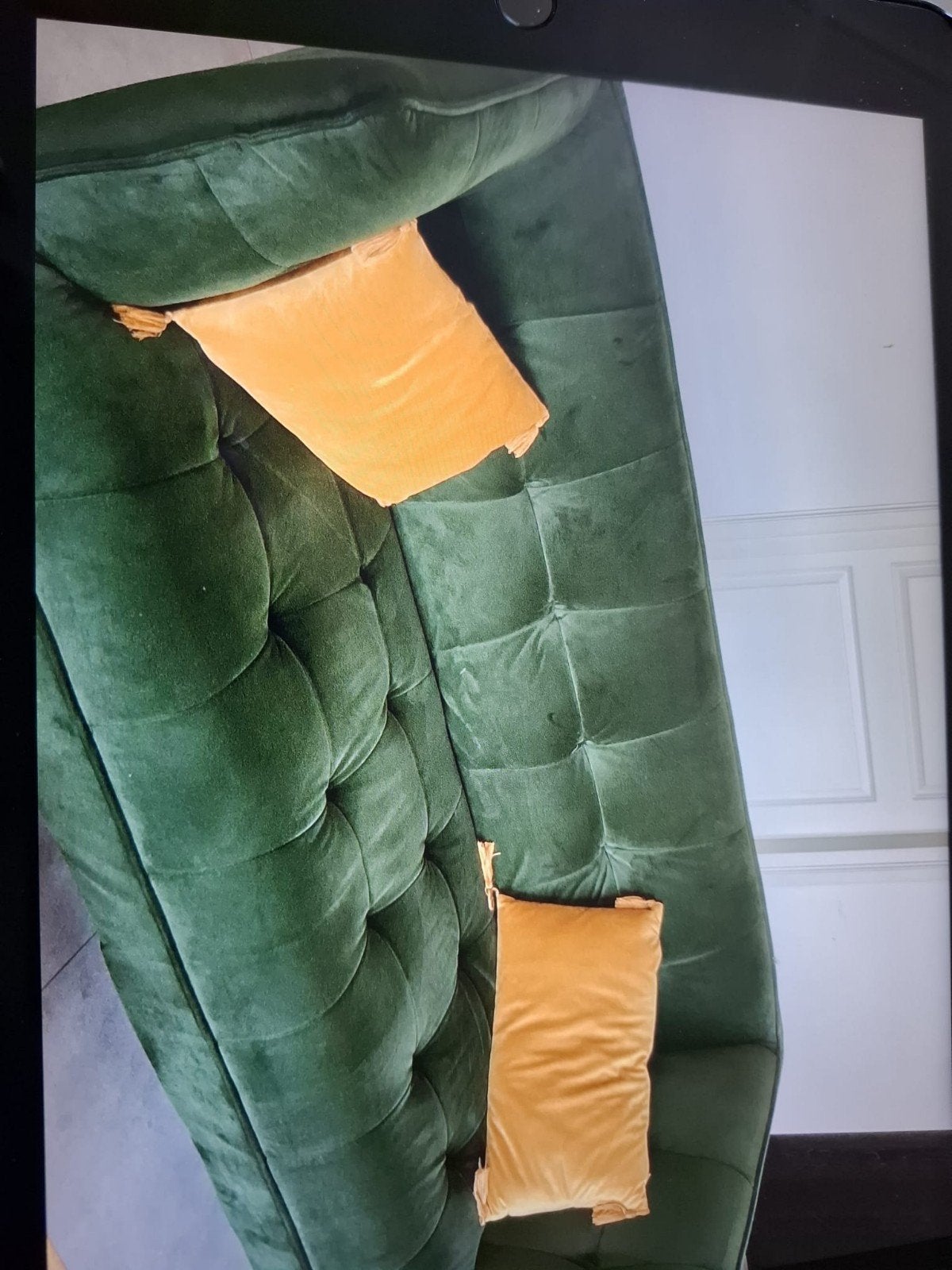 Mooie keurige groene bank - Zo goed als nieuw, Huis en Inrichting, Ophalen, Zo goed als nieuw, 75 tot 100 cm, Stof