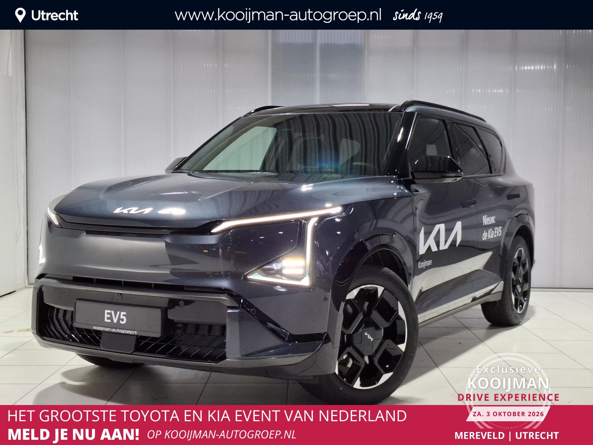 Kia EV5 GT-PlusLine 81.4 kWh Nu beschikbaar voor proefrit., Auto's, 81 kWh, 510 min, 1992 kg, 218 pk