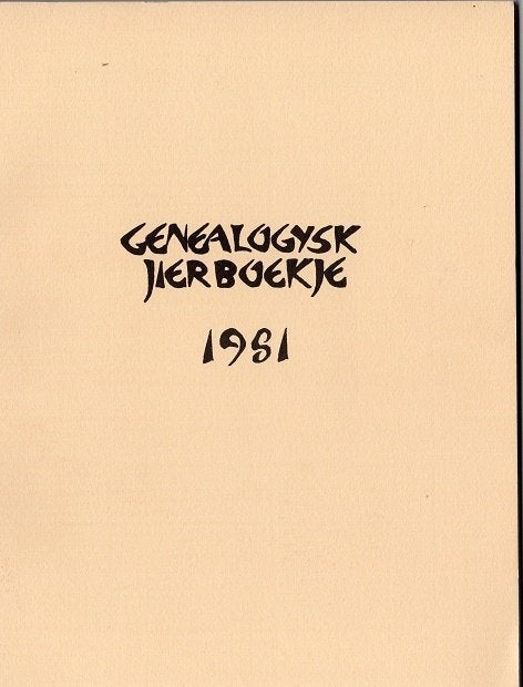 genealogysk jierboekje 1981, 1982, 1989, Gelezen, Verzenden, Fryske akademie, Overige onderwerpen