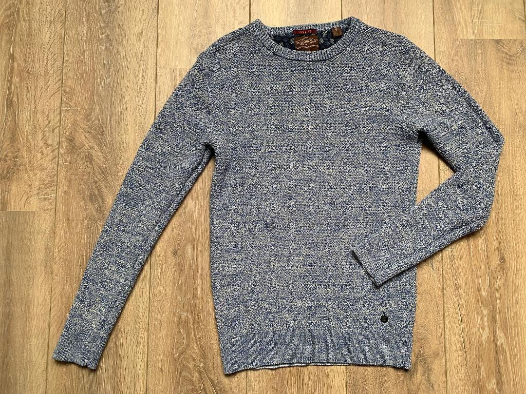 Scotch&Soda trui sweater blauw grijs melange S/46, Kleding | Heren, Zo goed als nieuw, Scotch & Soda, Maat 46 (S) of kleiner, Verzenden