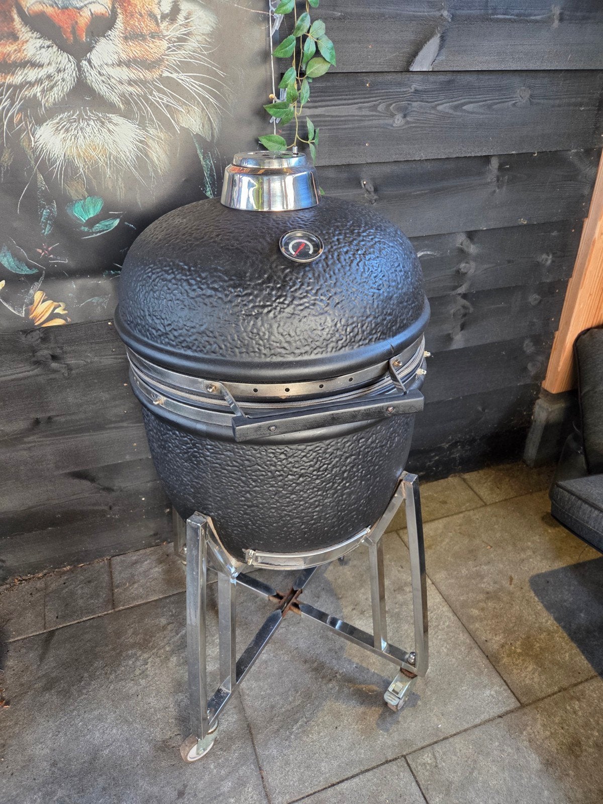 Black Bastard Kamado BBQ 21 inch - Gebruikt, Ophalen, Gebruikt, Black Bastard
