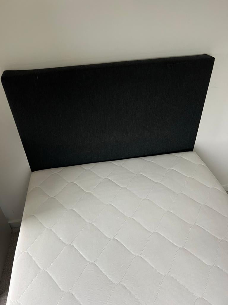 Eenpersoons boxspring met geïntegreerde topper, zgan, Ophalen, 90 cm, Eenpersoons, Zo goed als nieuw