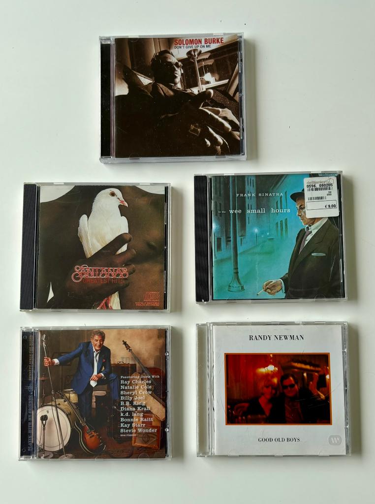 Solomon Burke, Randy Newman, Santana, Tony Bennett, Frank Si, Ophalen of Verzenden, 1980 tot heden, Gebruikt, Jazz en Blues
