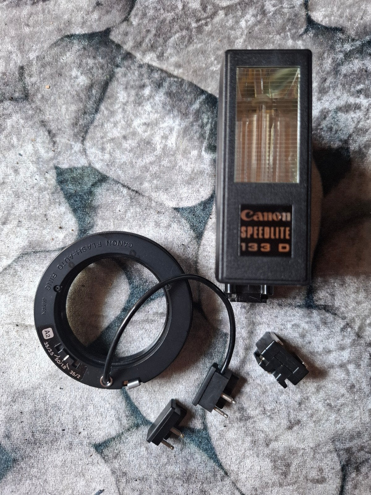Canon Speedlite 133D flitser met Flash Auto Ring, Voor analoge fotografie, Canon, Externe flitser, Ophalen of Verzenden
