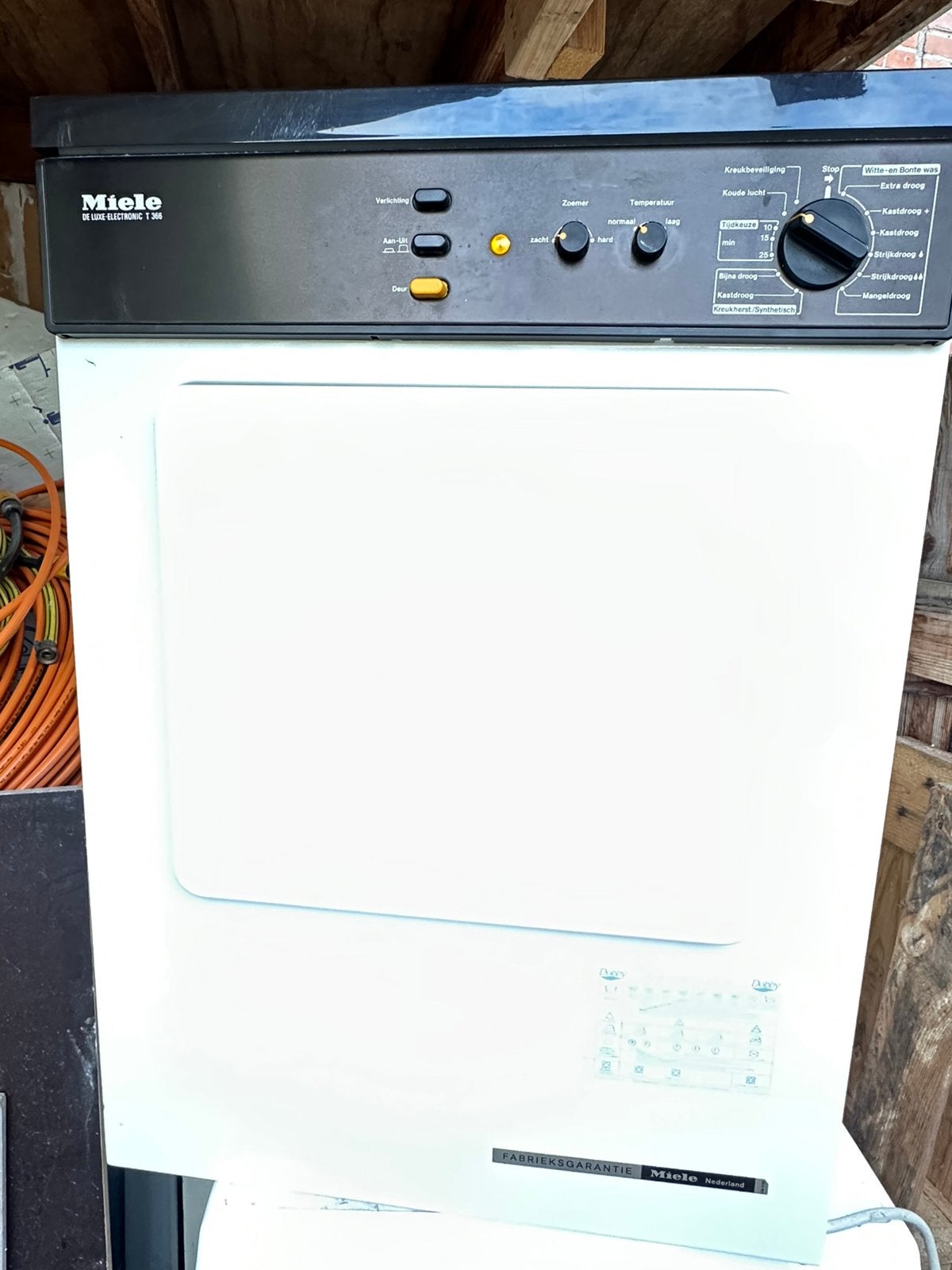 Wasdroger Miele T 366, Witgoed en Apparatuur, Wasdrogers, Ophalen of Verzenden, Zo goed als nieuw, Luchtafvoer, 85 tot 90 cm