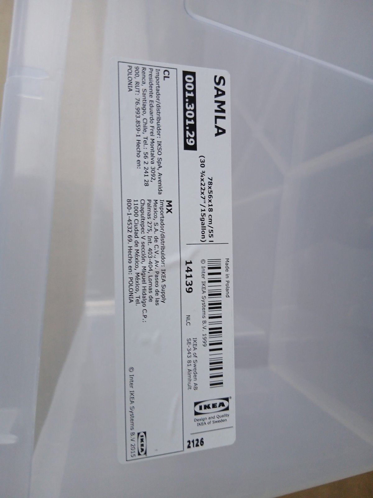 IKEA SAMLA opbergbakken met deksel (3 stuks), Ophalen, Gebruikt, 40 tot 60 cm, 75 tot 100 cm