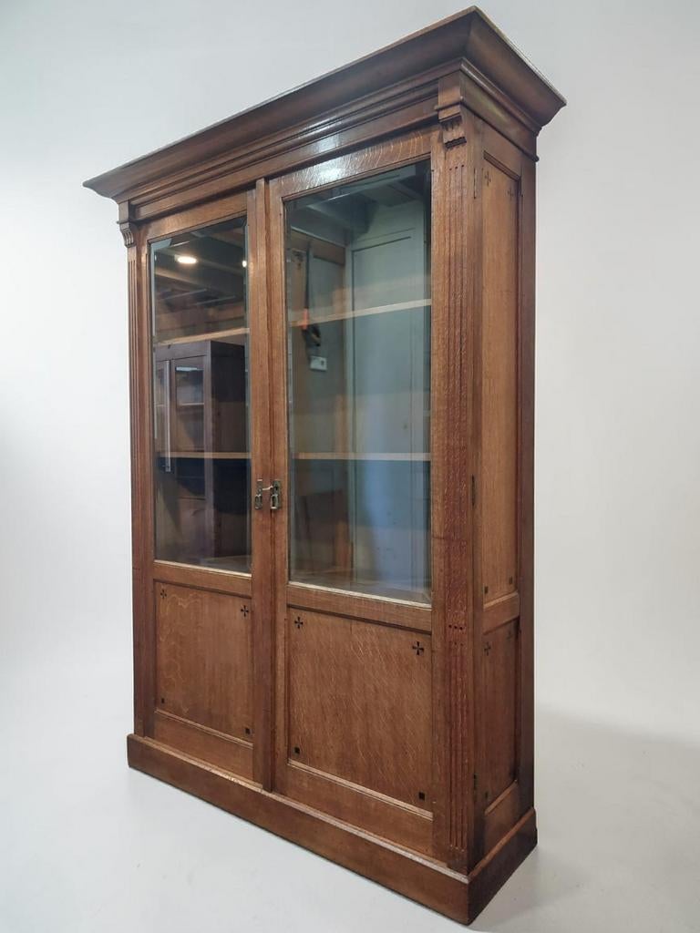 Antieke boekenkast art deco kast, Antiek en Kunst, Ophalen