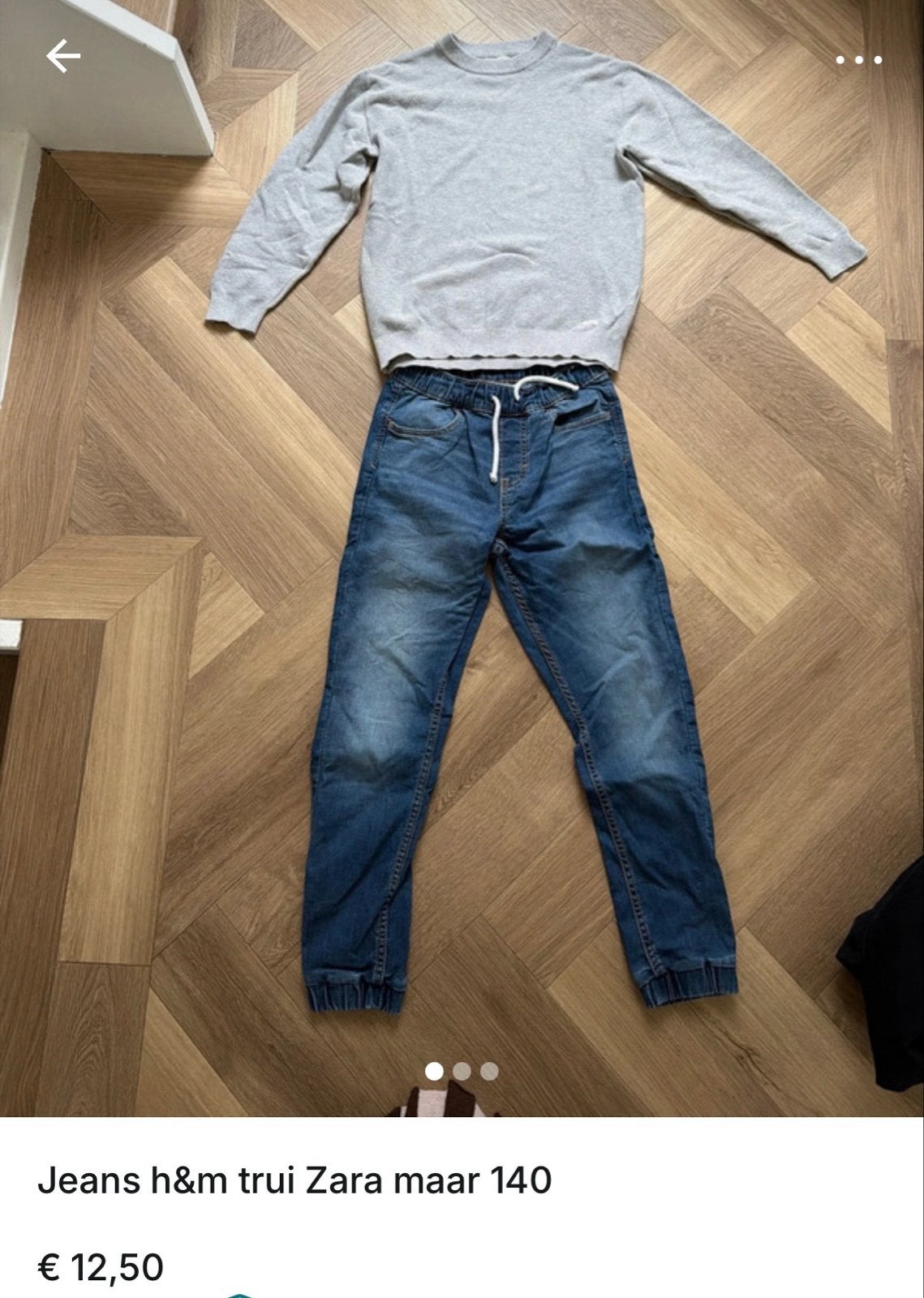 Set jongen Jeans H&M en trui Zara maat 140, Kinderen en Baby's, Kinderkleding | Maat 140, Ophalen of Verzenden, Zo goed als nieuw