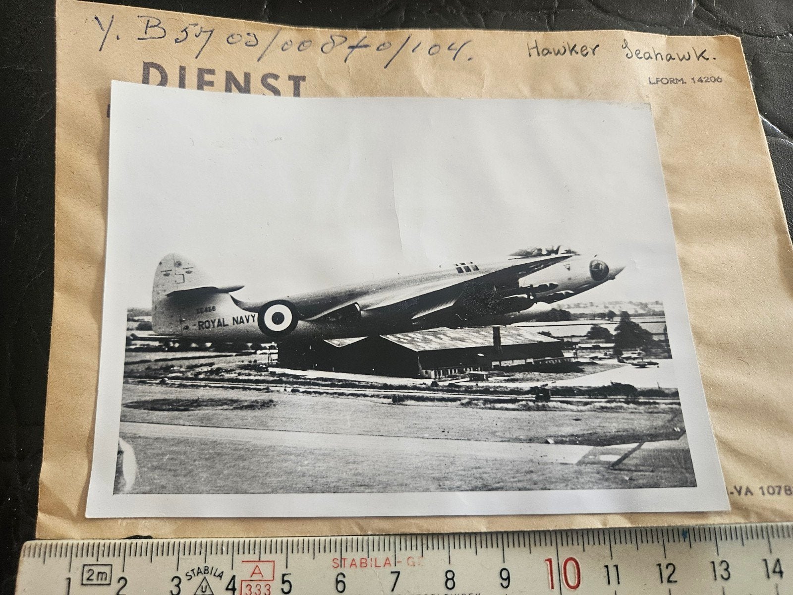 Foto Hawker SeaHawk Royal Navy Vliegtuig, Ophalen of Verzenden, Gebruikt