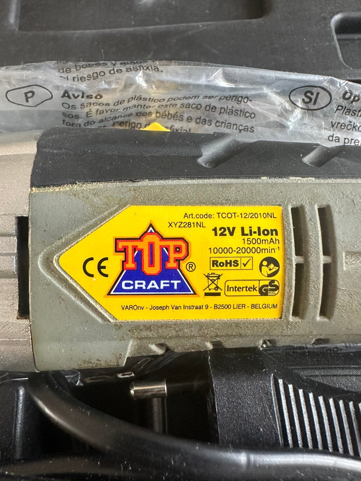 Top Craft accu multitool 12V met accessoires, Ophalen of Verzenden, Minder dan 600 watt, 30 tot 70 mm