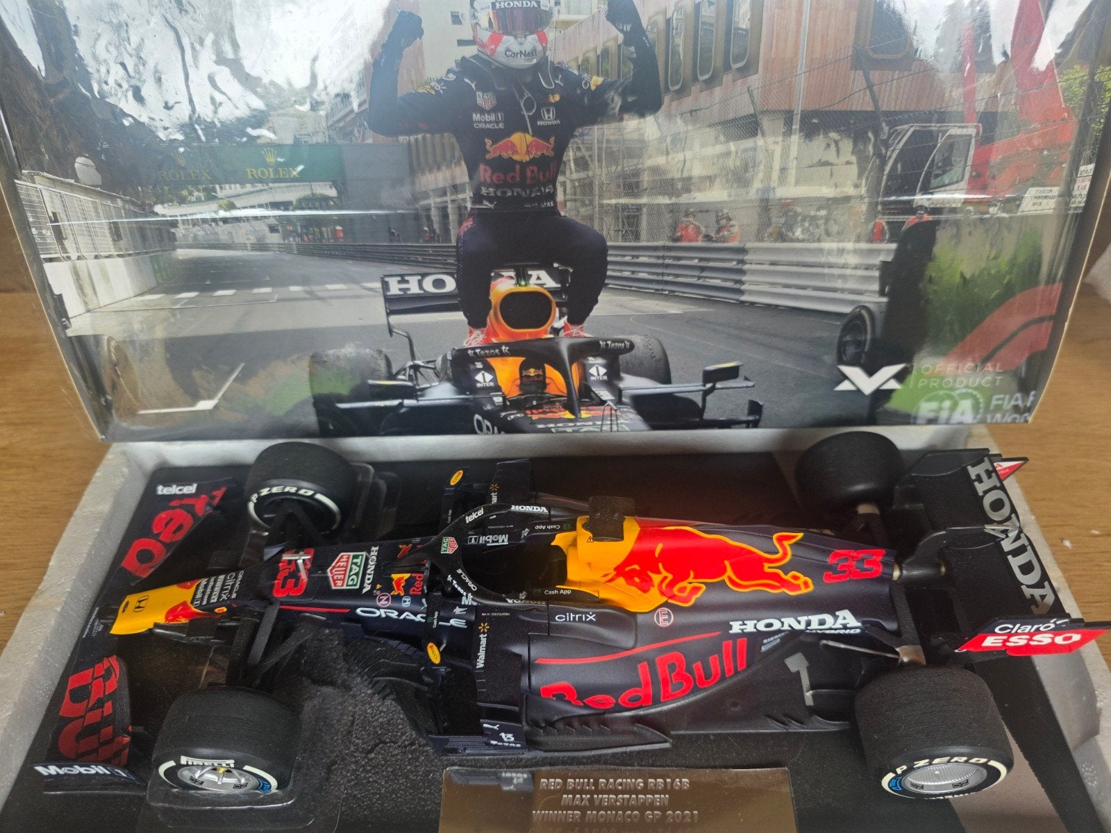 max verstappen rb16 monaco edition 62 2021, Hobby en Vrije tijd, Modelauto's | 1:18, Ophalen of Verzenden, Nieuw, Bburago