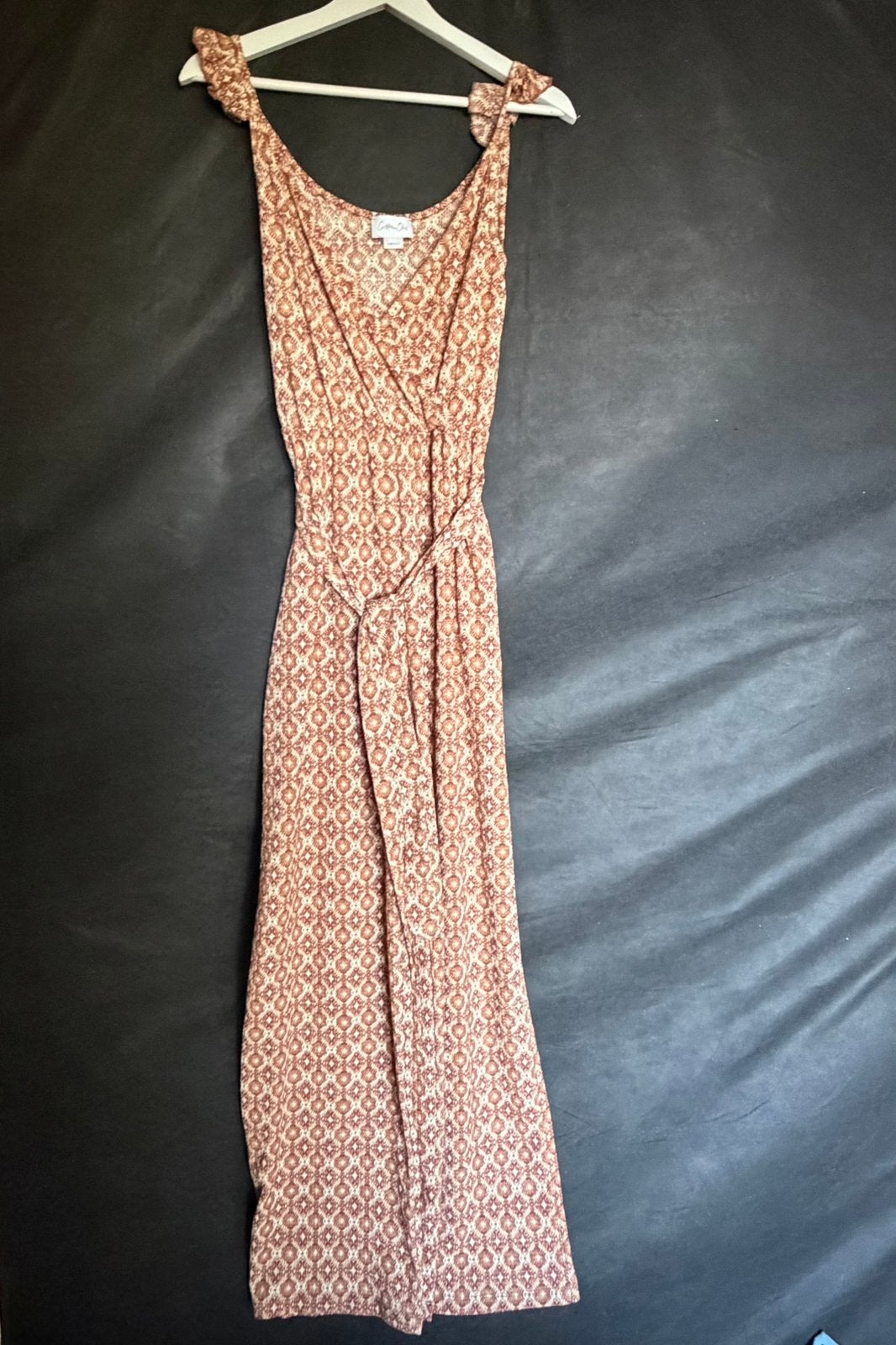 Cotton Club jumpsuit met print maat S | bruin/beige, Ophalen of Verzenden, Zo goed als nieuw, Maat 36 (S), Beige