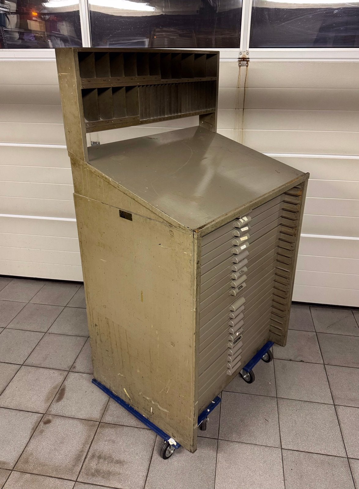 letterkast / zetbok / drukkerij kast, Antiek en Kunst, Ophalen