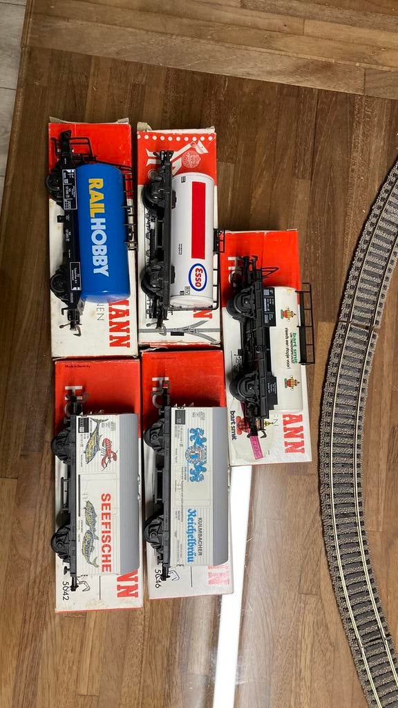 5 Fleischmann wagons in doosje 5032 5046 5042 5030 en 925045, Hobby en Vrije tijd, Modeltreinen | H0, Gebruikt, Gelijkstroom, Fleischmann
