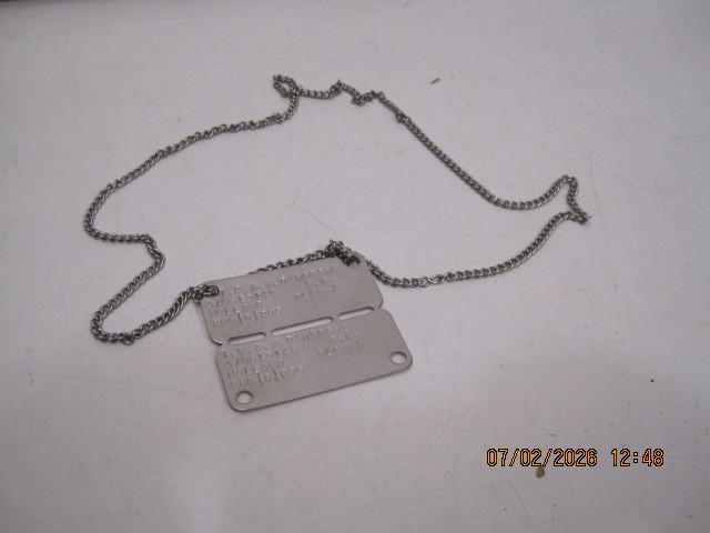leger plaatje ketting (374), Ophalen of Verzenden, Landmacht, Nederland, Overige typen