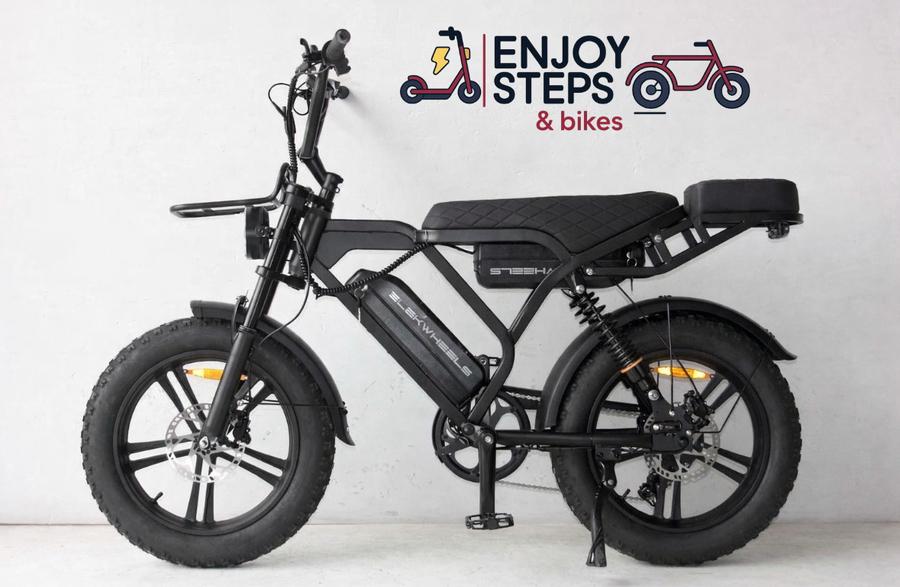 ACTIE! Nieuwe V8 Fatbike Double Battery, Double Suspension, Fietsen en Brommers, Steps, Nieuw, Kickbike, Ophalen of Verzenden