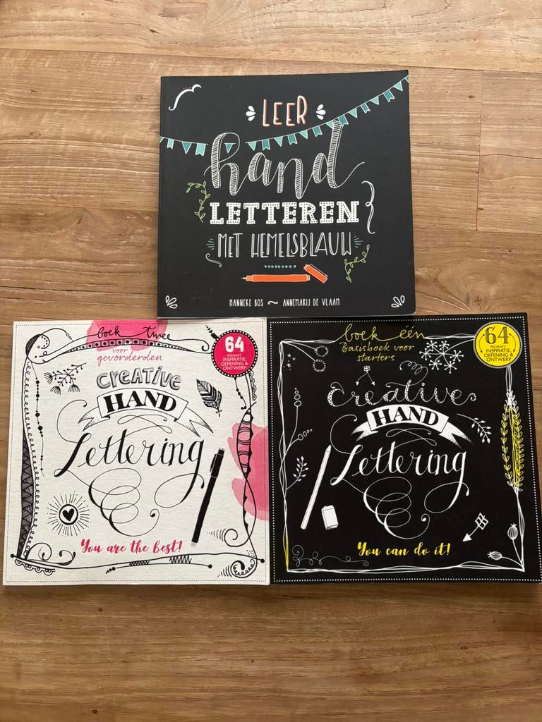 3x Handlettering boeken – creatief & inspirerend, Ophalen of Verzenden, Zo goed als nieuw, Boek of Gids
