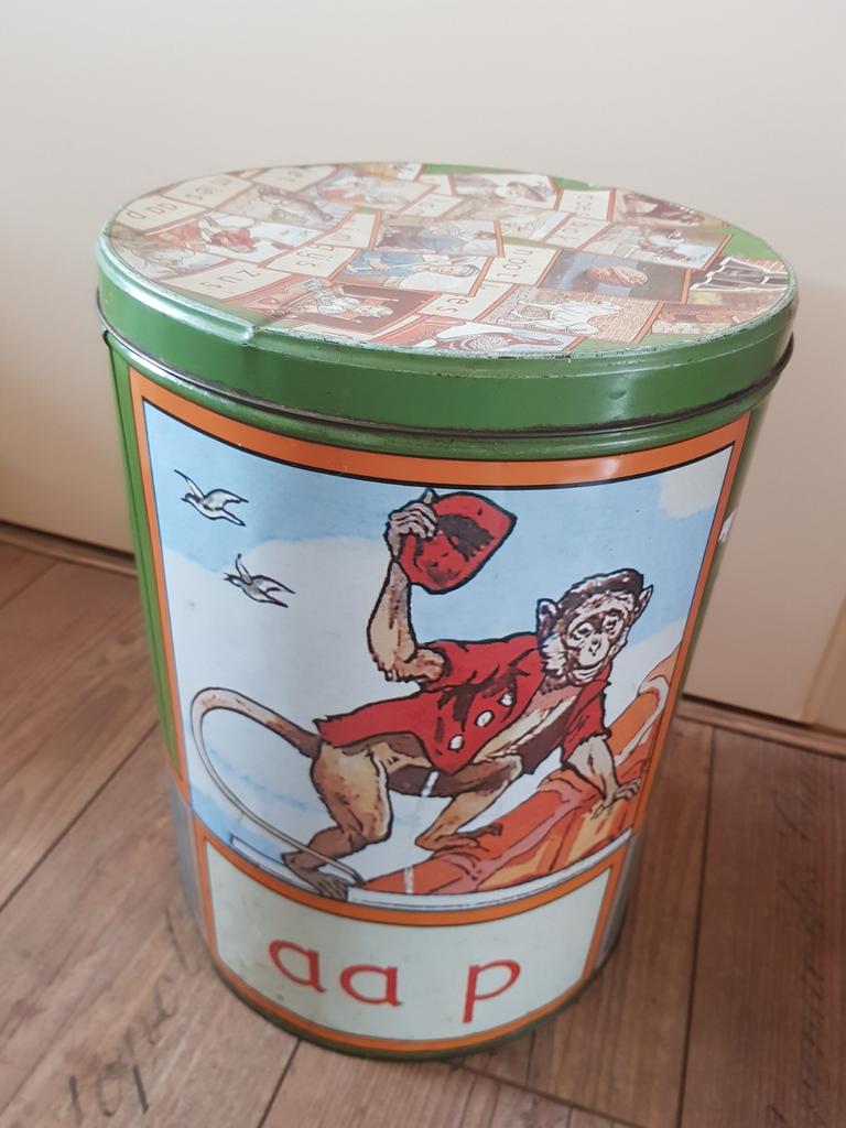 Aap noot mies blik xxl rond, Ophalen of Verzenden, Zo goed als nieuw, Overige