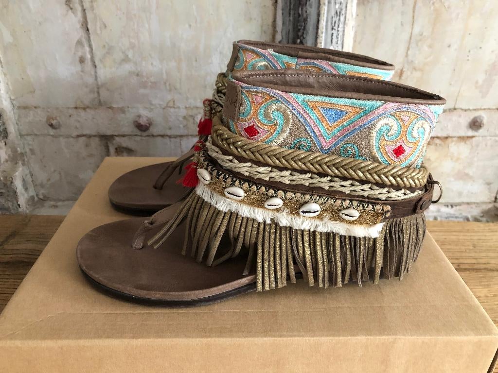 Emonk Ibiza Boho Sandals slippers, Ophalen of Verzenden, Zo goed als nieuw