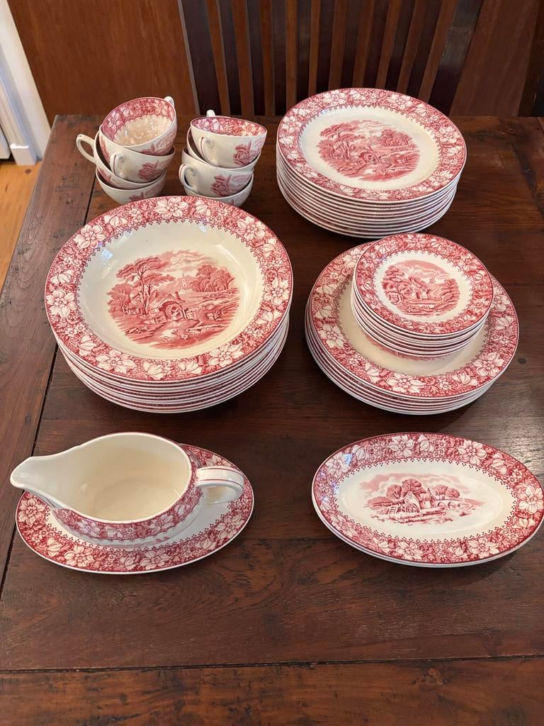 Vintage Woods Ware Colonial Servies, Antiek en Kunst, Antiek | Servies compleet, Ophalen