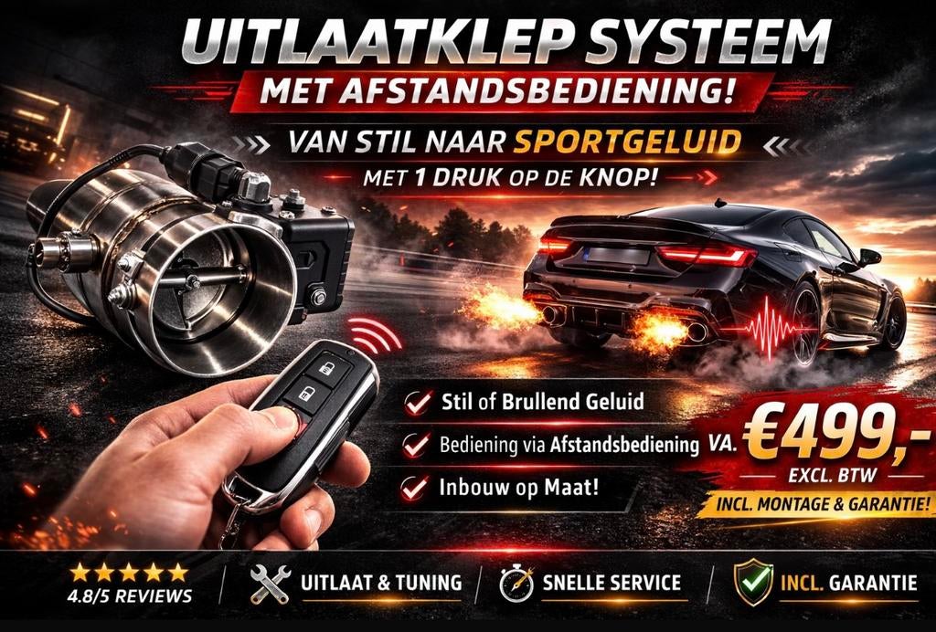 Uitlaat klep / cut out - meer sportief geluid, Eén persoon