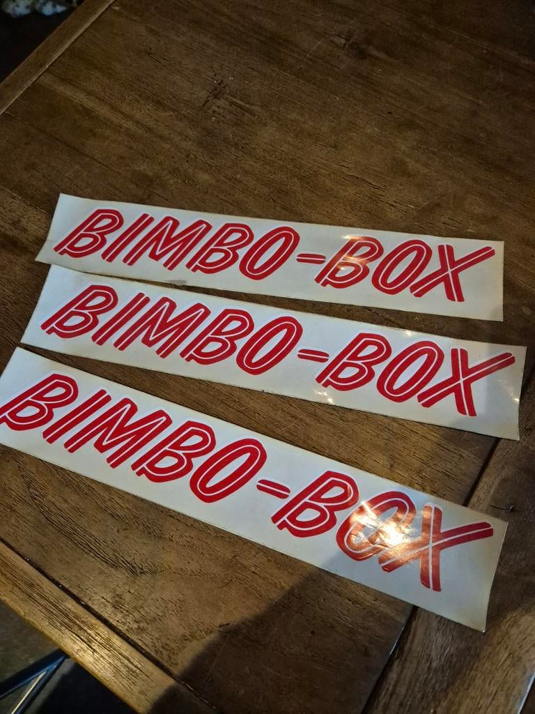 Originele jaren 70 stickers van de bimbobox, Ophalen of Verzenden
