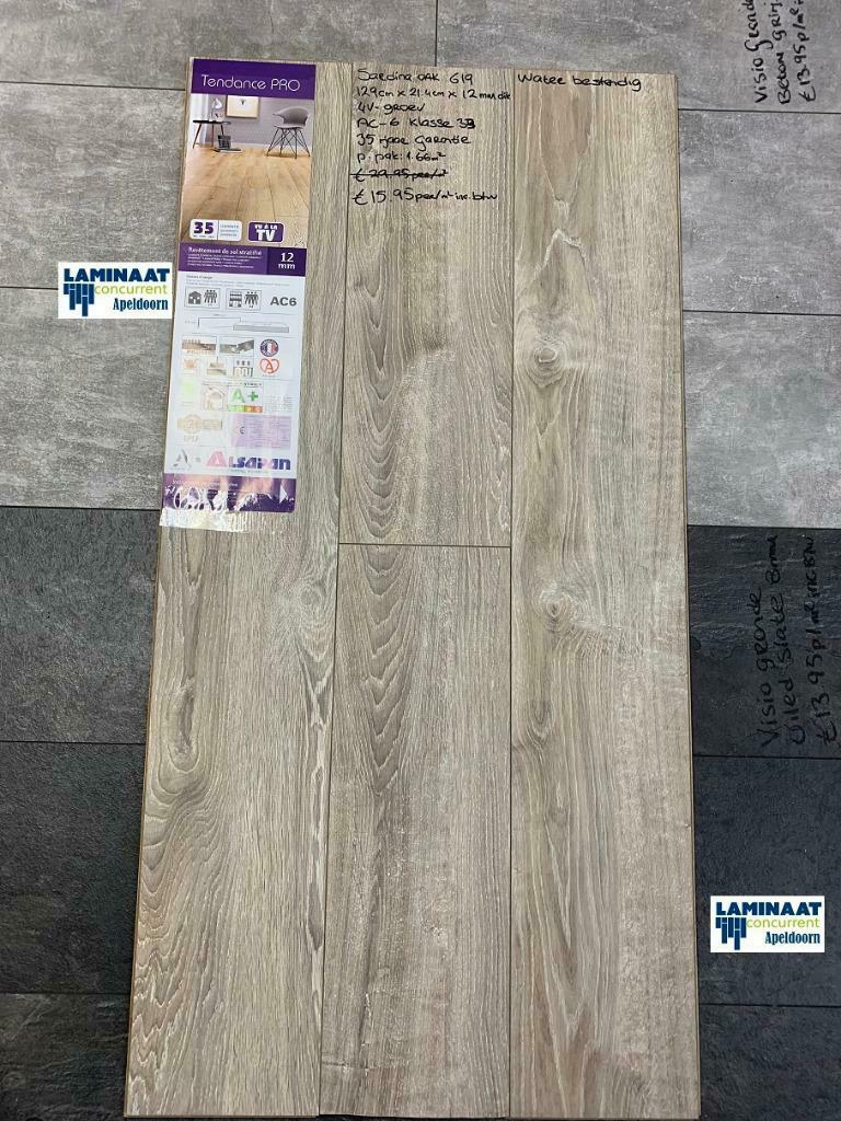 Waterbestendige Laminaat 12mm Sardinia Oak AC-6 Klasse 33, Ophalen of Verzenden, Nieuw