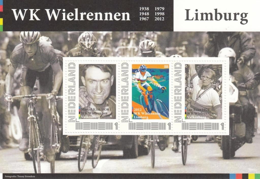 Nederland Postset WK Wielrennen met postzegels + 3 kaarten, Postzegels en Munten, Postzegels | Nederland, Postfris, Na 1940, Ophalen of Verzenden