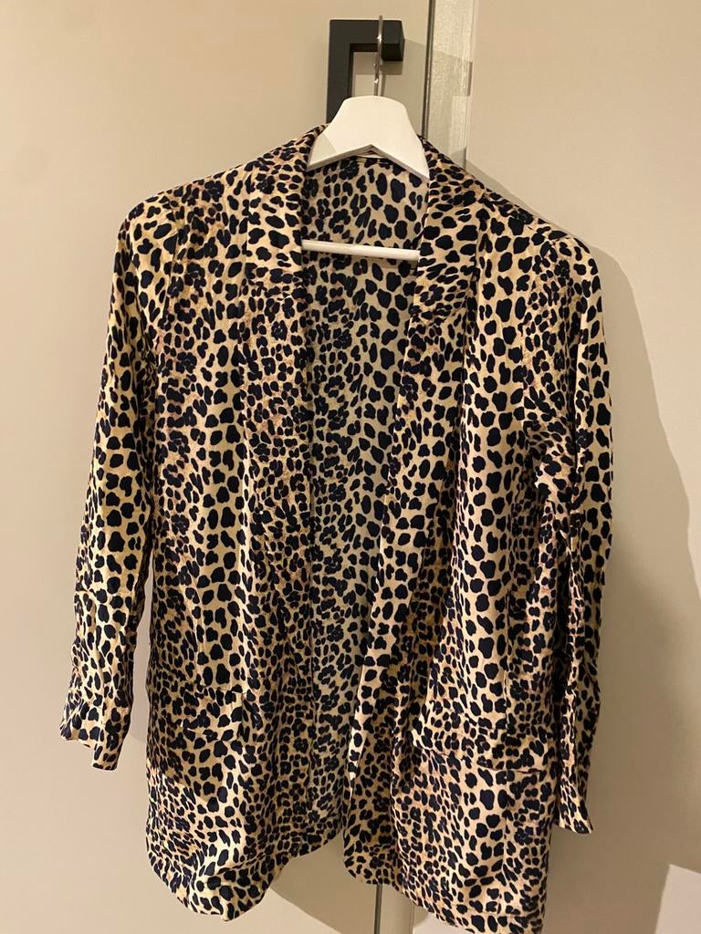 Panter print blazer, Kleding | Dames, Bruin, Ophalen of Verzenden, Zo goed als nieuw, Jasje