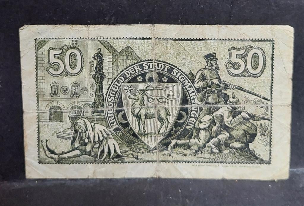 Sigmaringen, Kriegsgeld der Stadt Sigmaringen 1918, Postzegels en Munten, Ophalen of Verzenden