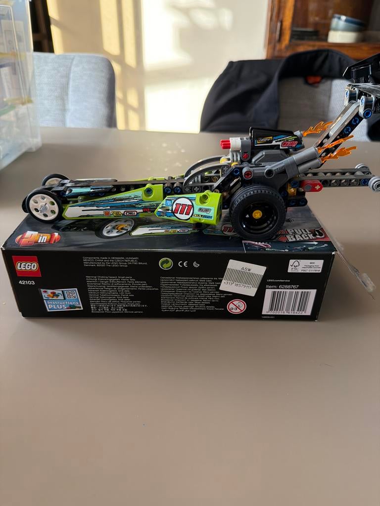 LEGO Technic 42103 Pull Back Race Auto, Ophalen, Nieuw, Complete set, Lego