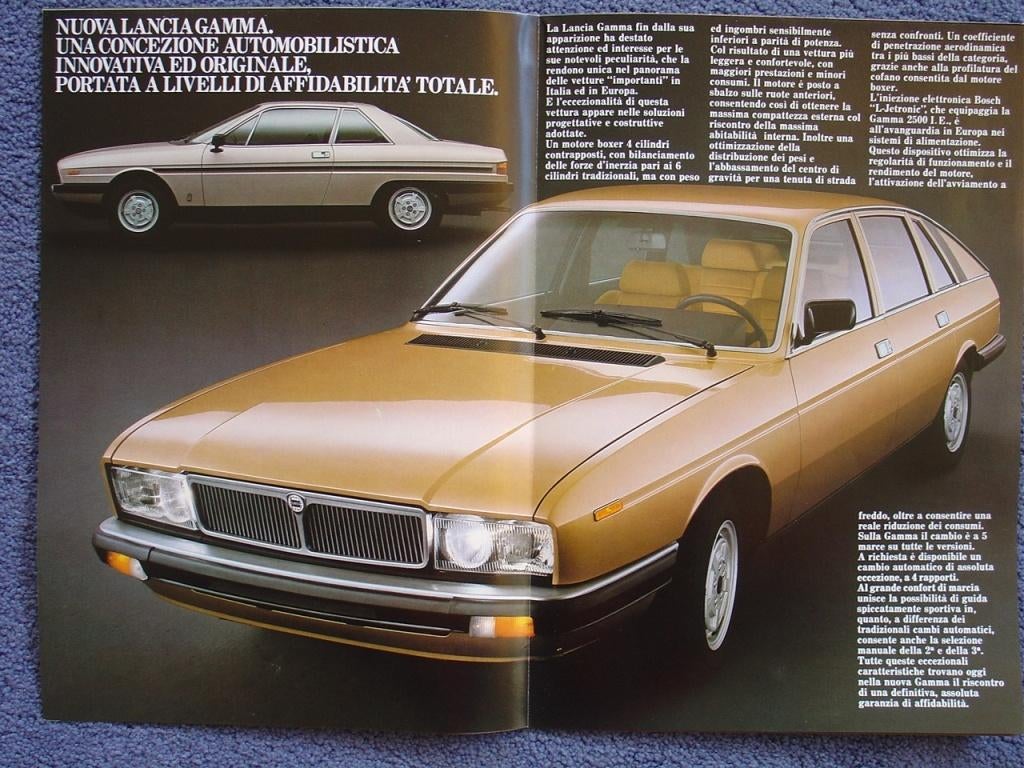 Lancia Nuova Gamma Berlina en Coupé brochure, Verzenden, Zo goed als nieuw, Overige merken