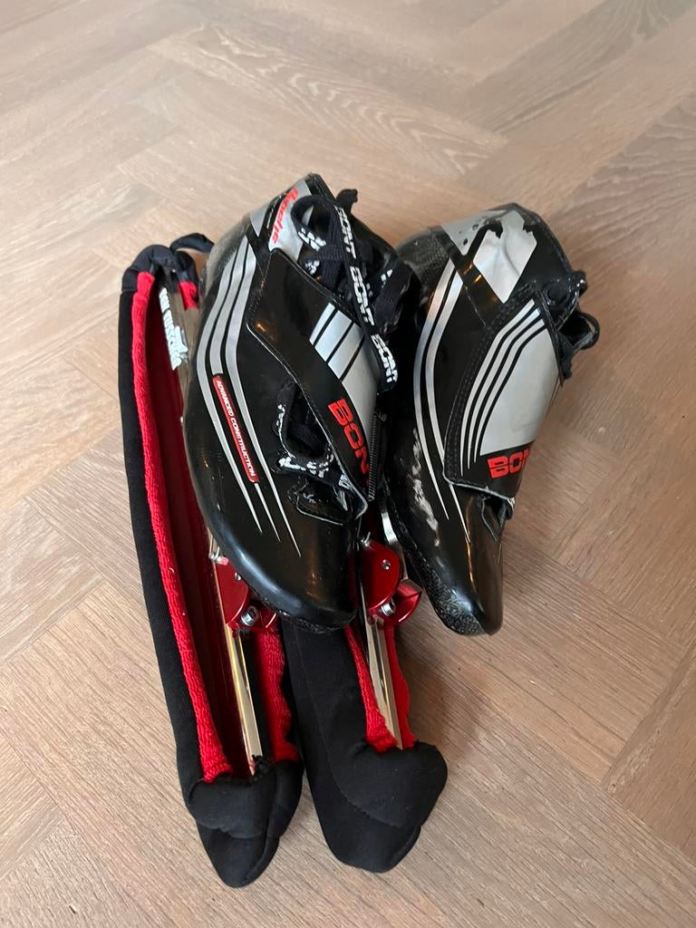 Bont Apache schaatsschoenen / Maple Comet ijzers mt 39, Sport en Fitness, Schaatsen, Ophalen, Klapschaats, Gebruikt, Maple