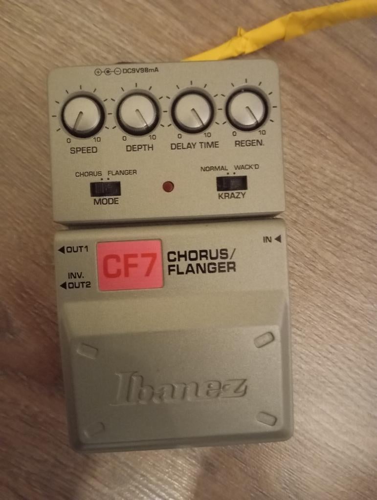 Ibanez CF7 chorus flanger effect pendaal, Muziek en Instrumenten, Effecten, Ophalen of Verzenden, Zo goed als nieuw, Chorus