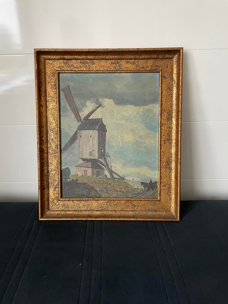 Molen schilderij, Antiek en Kunst, Kunst | Schilderijen | Klassiek, Ophalen of Verzenden