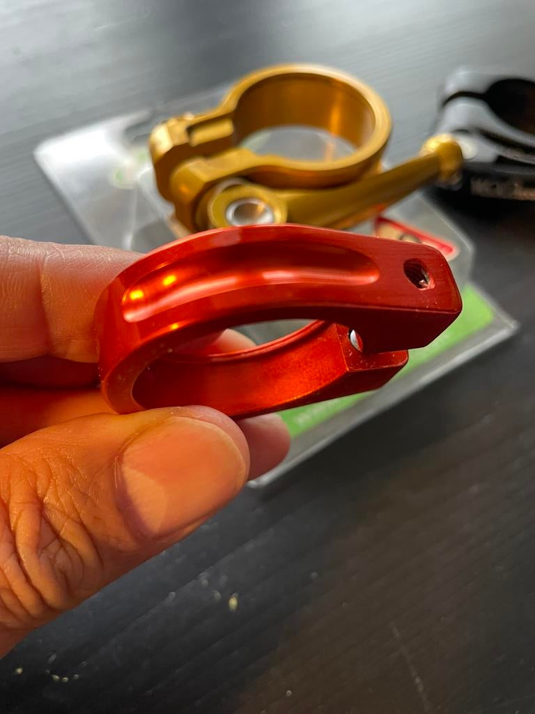 Aluminium zadelpenklemmen Woodman en oranje, Ophalen of Verzenden, Overige typen