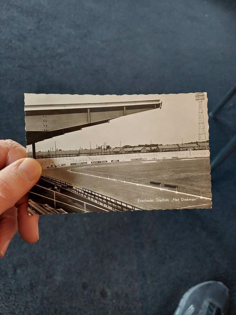 kaart Enschede stadion het diekman, Ophalen of Verzenden, 1960 tot 1980, Ongelopen, Overijssel