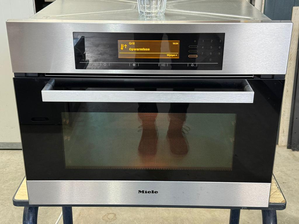 Miele H5080BM Combimagnetron - Topstaat!, Hete lucht, Ophalen of Verzenden, Zo goed als nieuw, Oven met grill