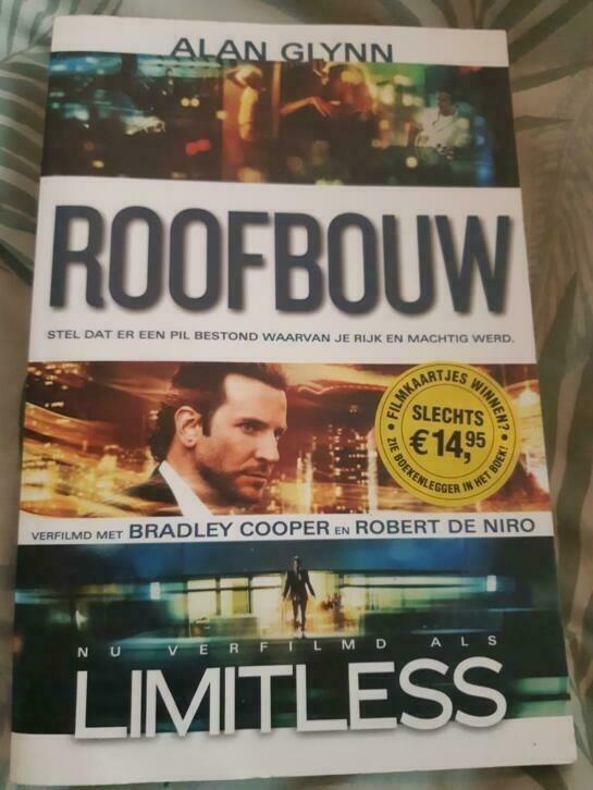 Alan Glynn: Roofbouw (Limitless verfilmd met Bradley Cooper), Boeken, Ophalen of Verzenden, Gelezen