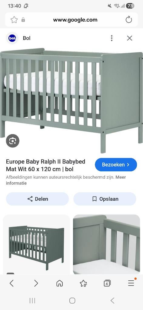 Ledikant met lattenbodem, Ophalen, Gebruikt, Lattenbodem, Minder dan 140 cm