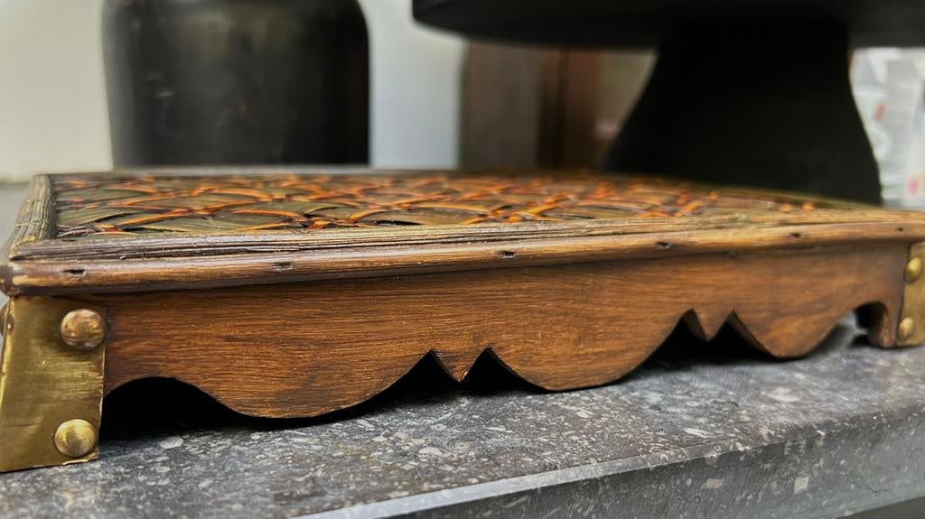 Kleine bamboe messing oosterse bajot, Ophalen of Verzenden