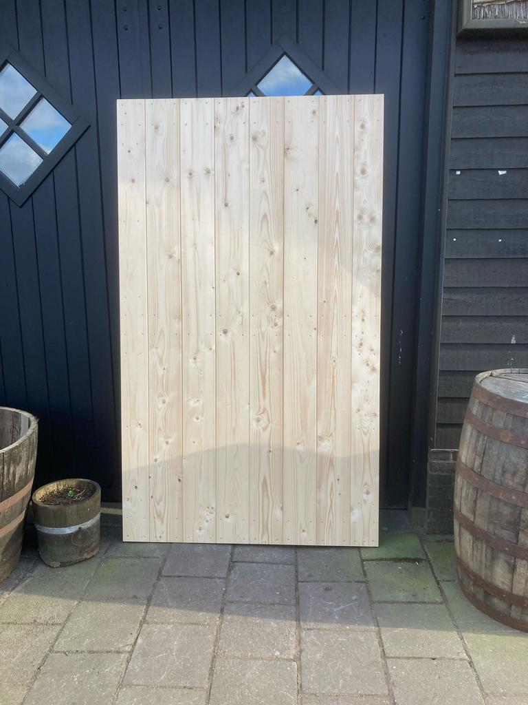 Deuren vurenhout op maat gemaakt, schuifdeur, 80 tot 100 cm, 215 cm of meer, Binnendeur, Nieuw