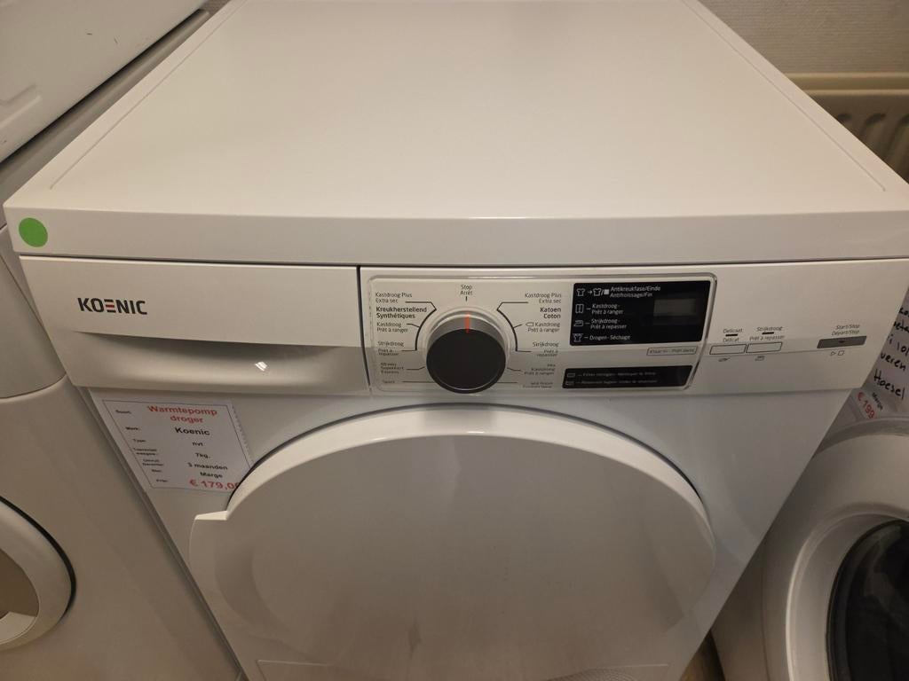 warmtepompdroger - Koenic - 7kg - A+, Witgoed en Apparatuur, Wasdrogers, Ophalen, 6 tot 8 kg, Duitsland, Koenic