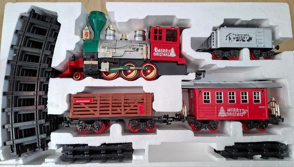 Kersttrein - Complete set met rails, Treinset, Gelijkstroom, Zo goed als nieuw, Ophalen