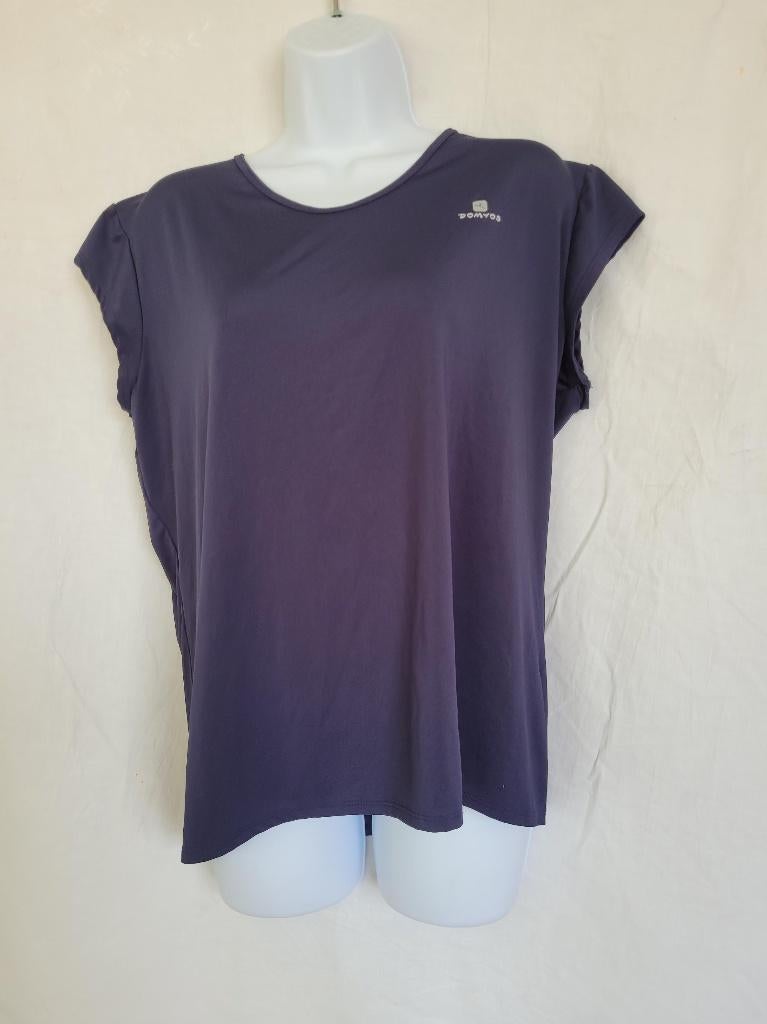 Donkerblauw dames sportshirt mt L merk Domyos, Blauw, ., Maat 42/44 (L), Ophalen of Verzenden