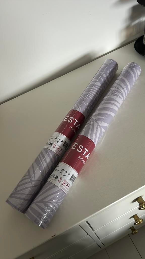 2 rollen esta behang, Ophalen of Verzenden, Minder dan 10 m²