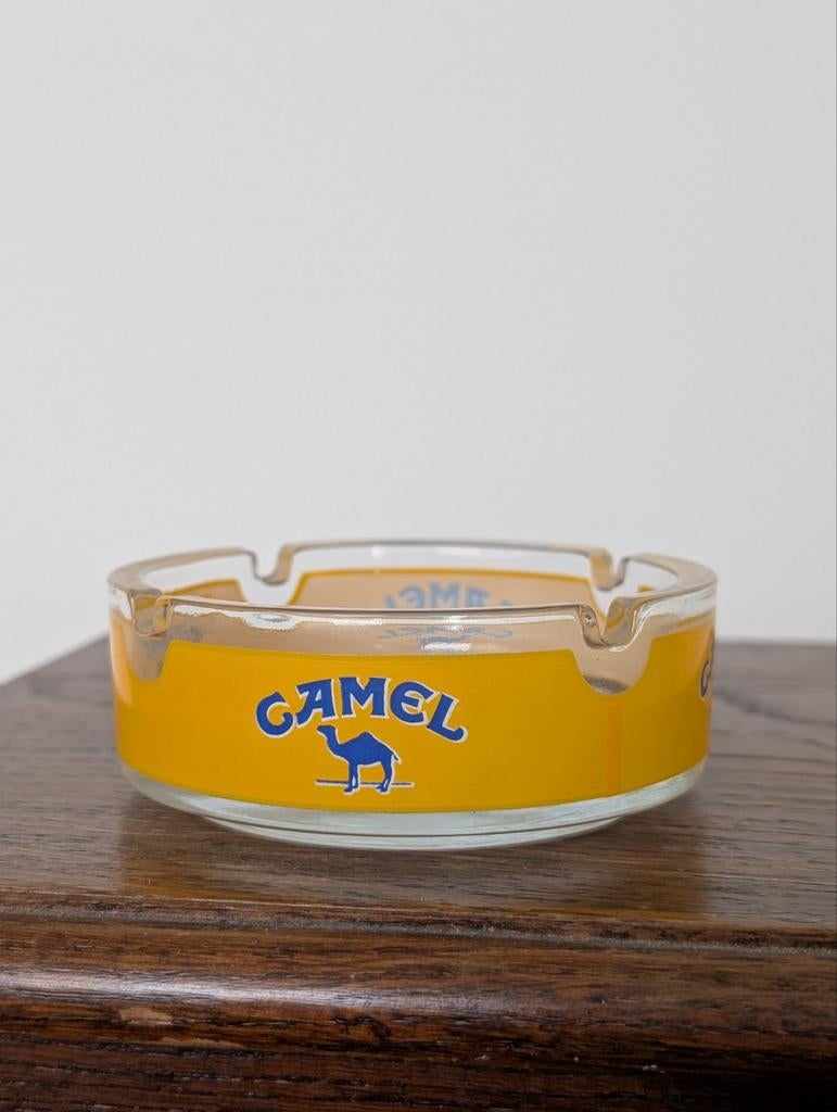 Vintage Camel Asbak van Glas, Ophalen of Verzenden, Gebruikt, Asbak