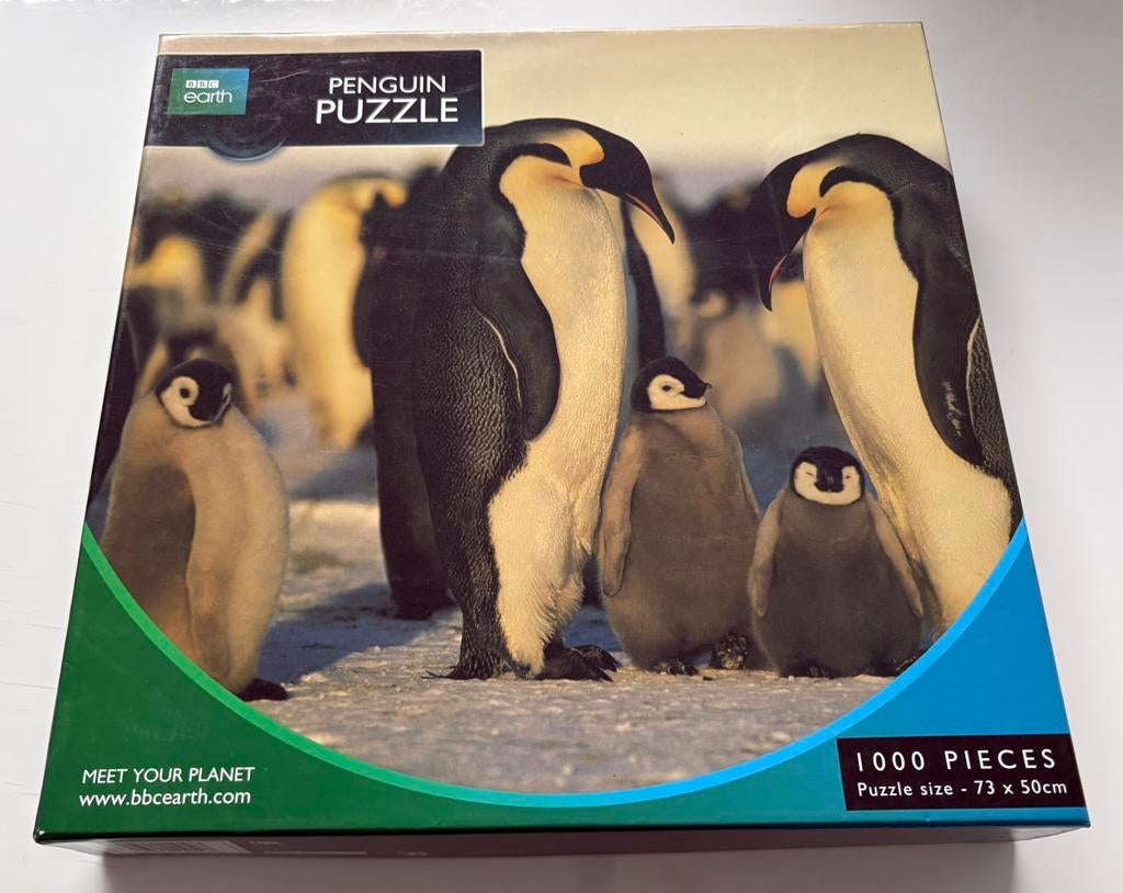 Penguin puzzle (BBC earth, 1000 stukjes), Hobby en Vrije tijd, Denksport en Puzzels, Ophalen of Verzenden, 500 t/m 1500 stukjes